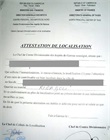 Attestation de localisation